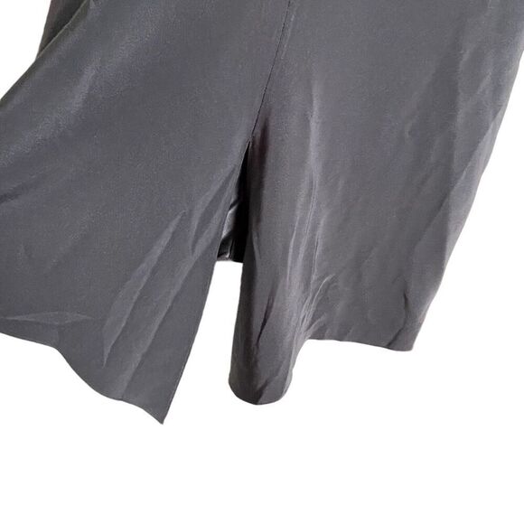Silk Sleeveless High Low Split‎ Back Women's Size Large Blouse Gray - Picture 3 of 5